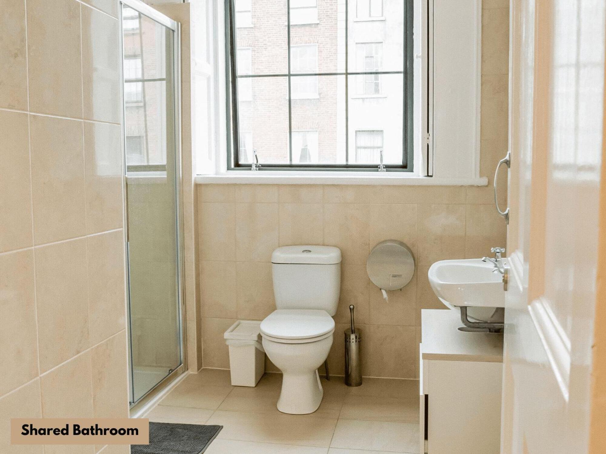 Letto in Dormitorio Misto con 3 Letti e Bagno in Comune